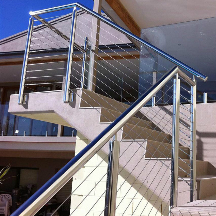 Fascia Mounted Stainless Steel Cable Railing