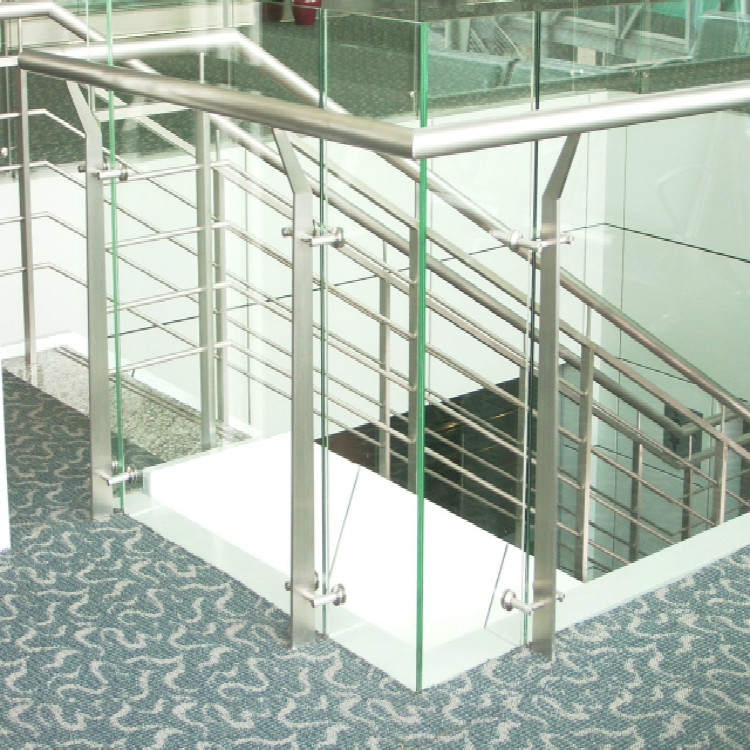 High-Rise Balcony Glass Railing Flat Plate Baluster