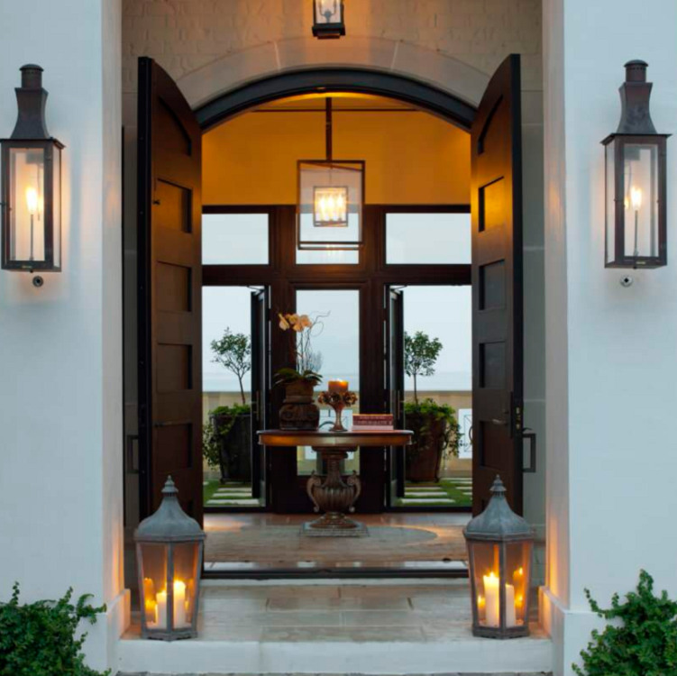 Modern luxury villa entry wood door main wooden entrance doors