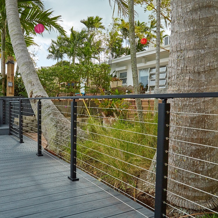 Black Deck Cable Railing Outdoor