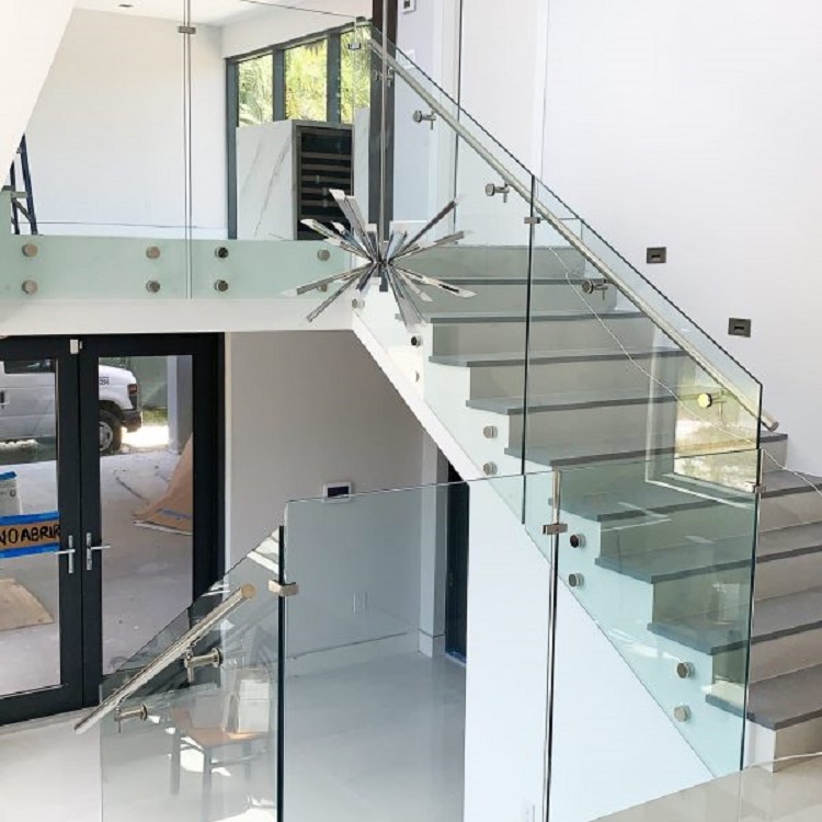 Internal Fascia Mounted Glass Balustrade