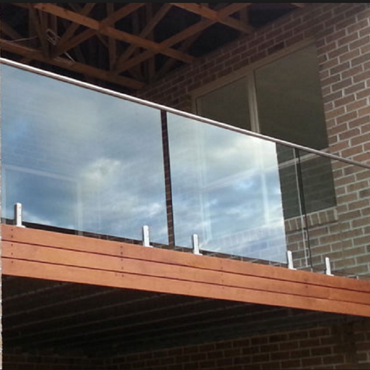Semi-Frameless Glass Balustrade With Top Fixed Handrail