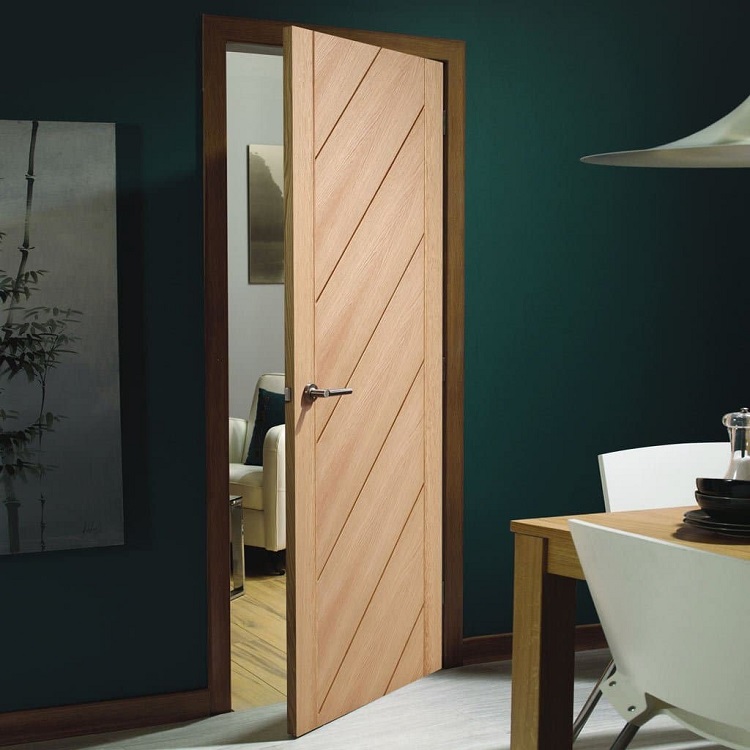 Customized Single Wooden Door Interior Modern Bedroom Door Design