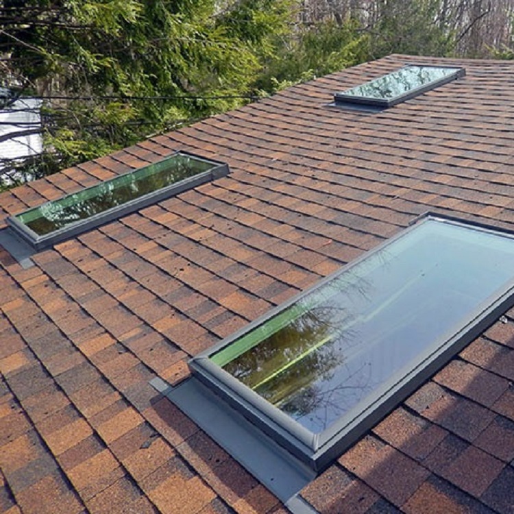 Roof skylight fixed aluminum glass window 