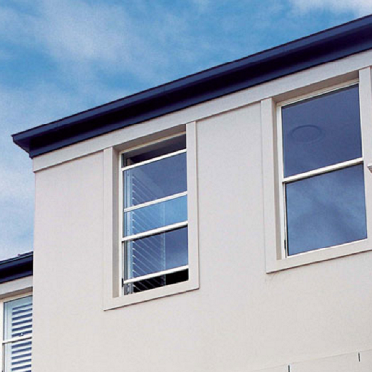 Vertical sliding aluminum single hung window with double glazed